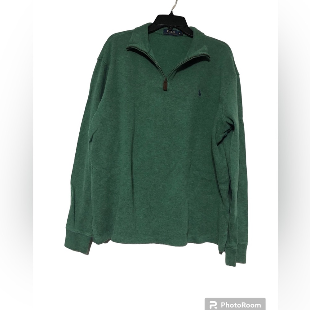 Polo Ralph Lauren Men’s Green 1/4 Zip Pullover Sweater Size XL